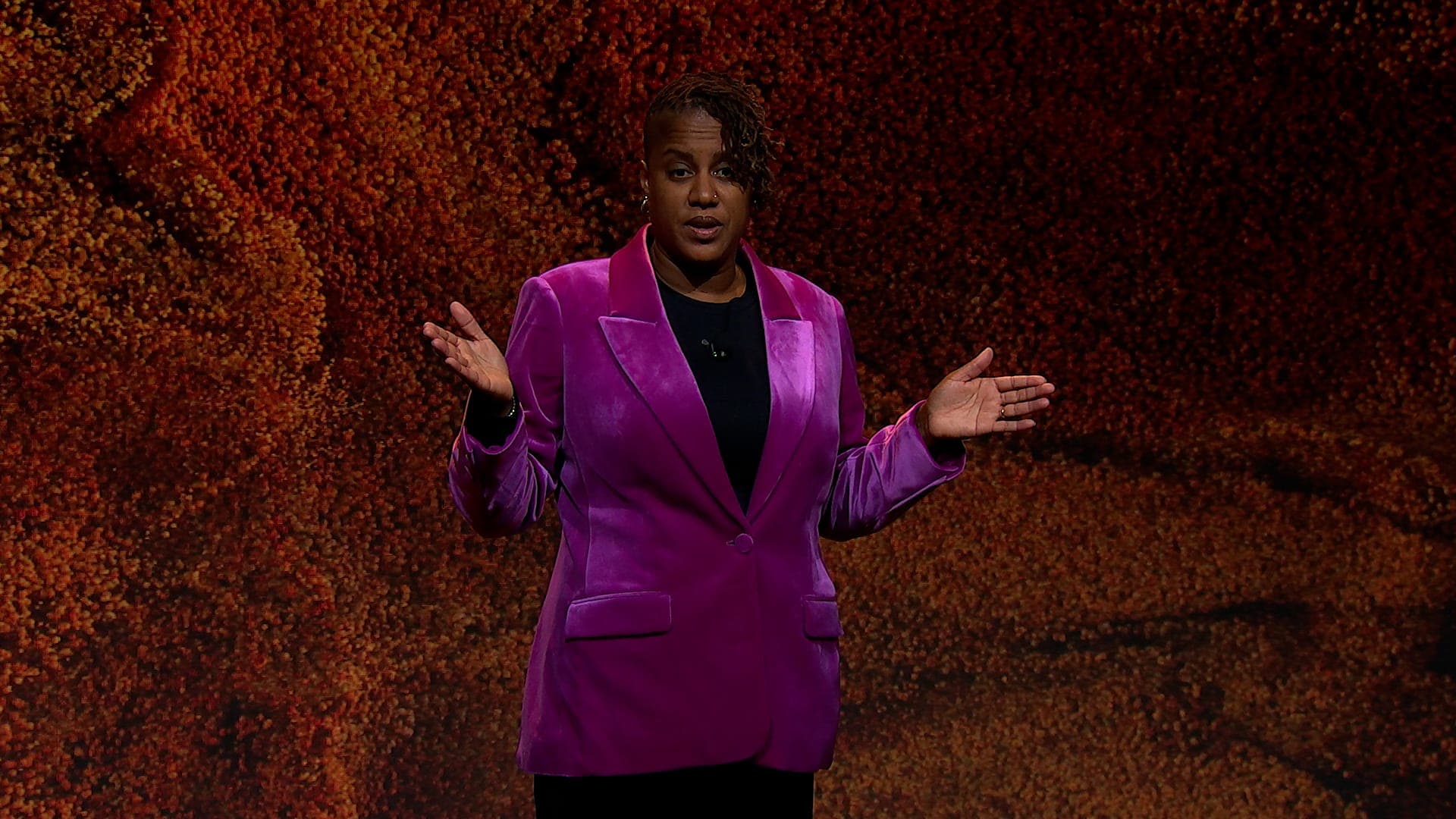 Necole Muhammad on set of Demo Day 2023